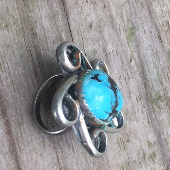 Turquoise Pinky Ring Size 4 - Picture 3 of 5